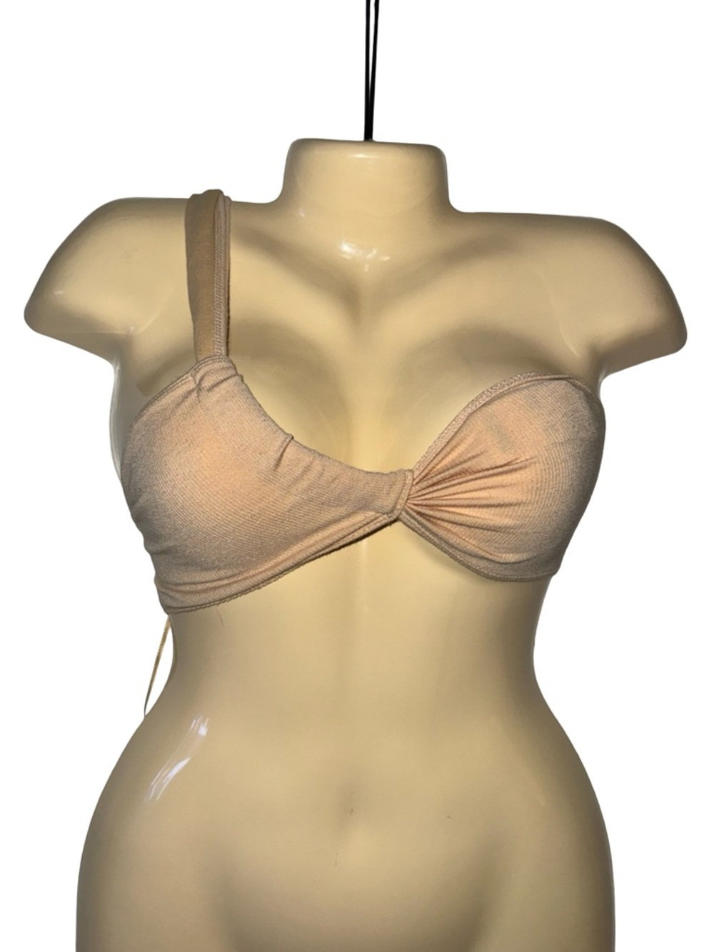 Urban Outfitters Beige One-Shoulder Crop Top